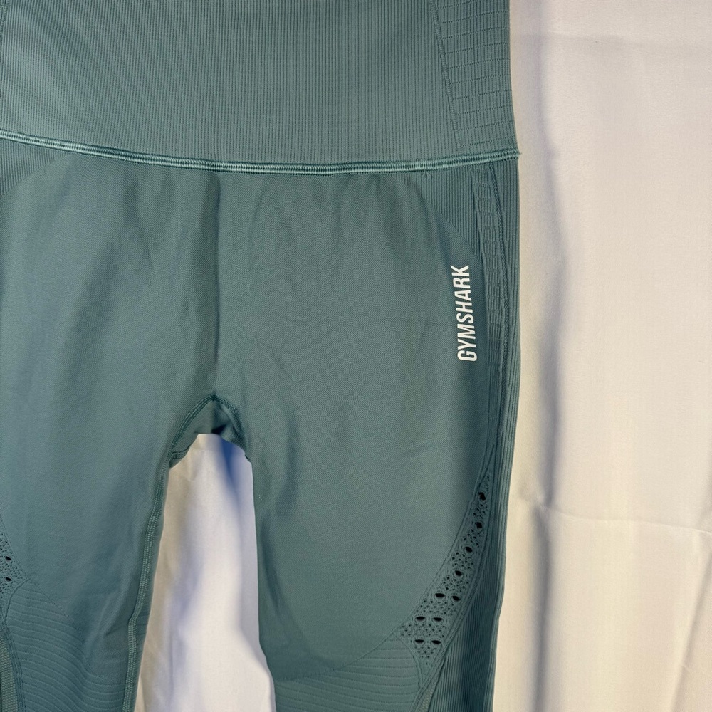 Gymshark Energy Seamless Leggings Dark Teal Womens Size XSWorkout Athleisure Gym - Picture 2 of 9